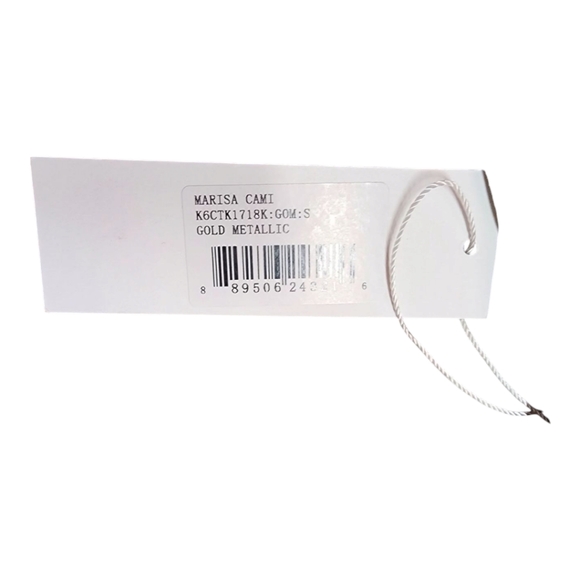 Bishop + Young Anthro Elegant Gold Glittery V-neck Tank Top Size Small NWT - Picture 4 of 4